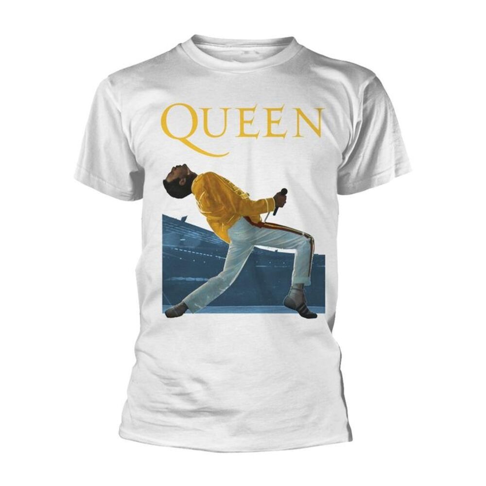 Queen Unisex Adult Live At Wembley T-Shirt / White